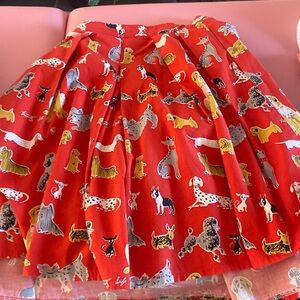 Darling dog print swing skirt size small!